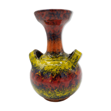 Vase vintage tricolore psychédélique