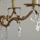 French bronze and crystal chandelier