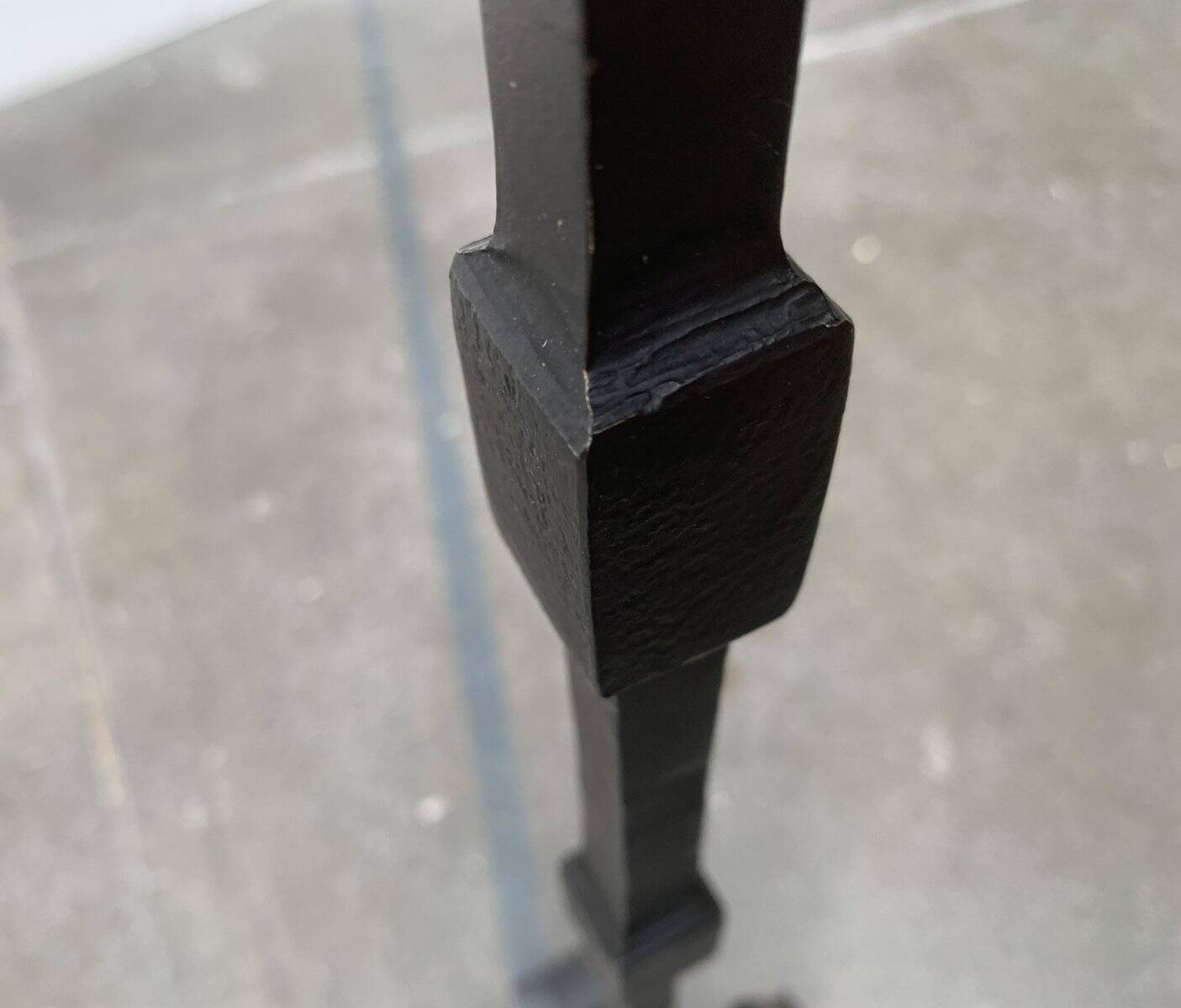 Vintage brutalist candle holder in wrought iron