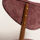 Heart-shaped chair in plum velvet and beech wood, Europe, 1960s