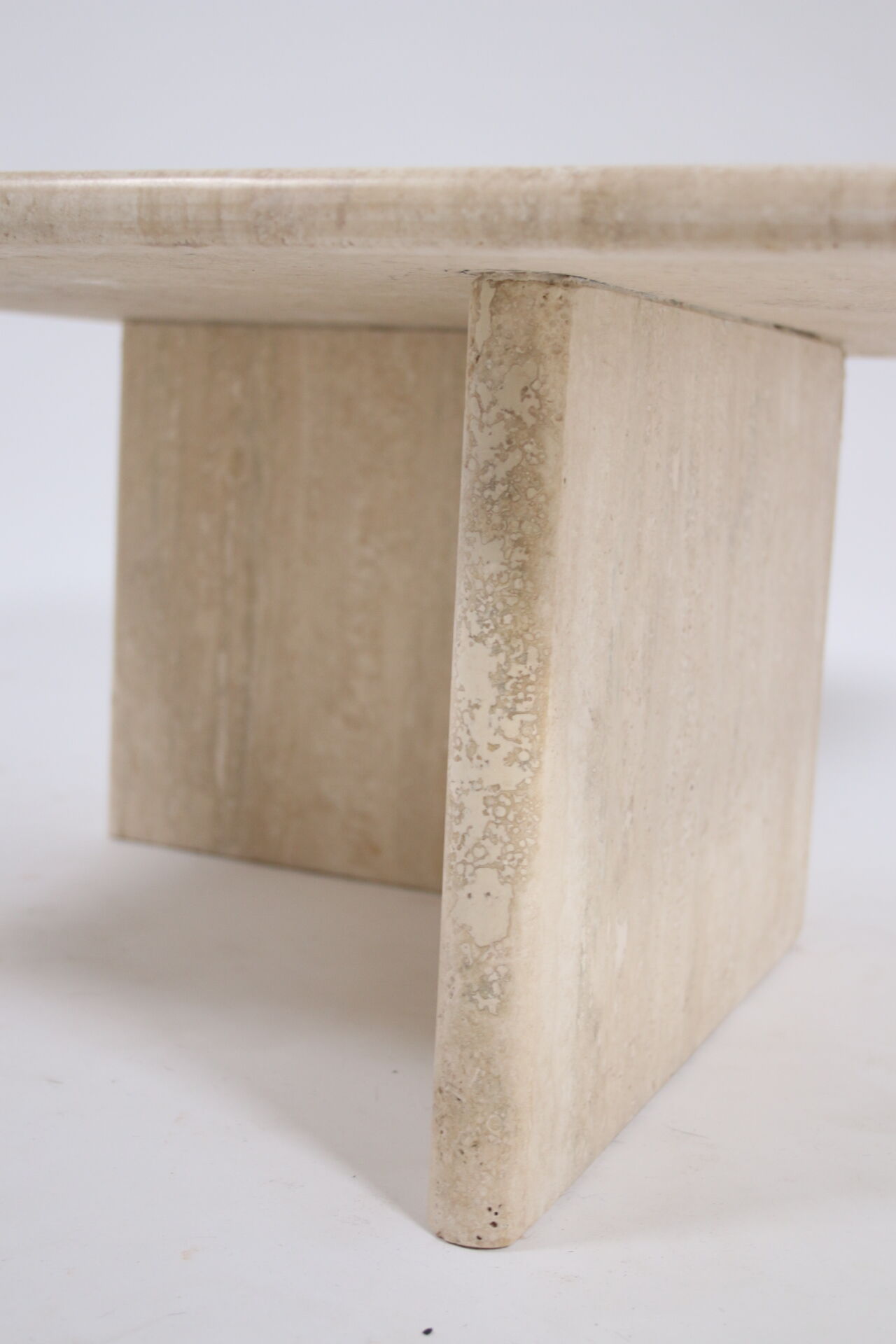 French travertine marble table set 1960