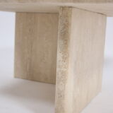 French travertine marble table set 1960