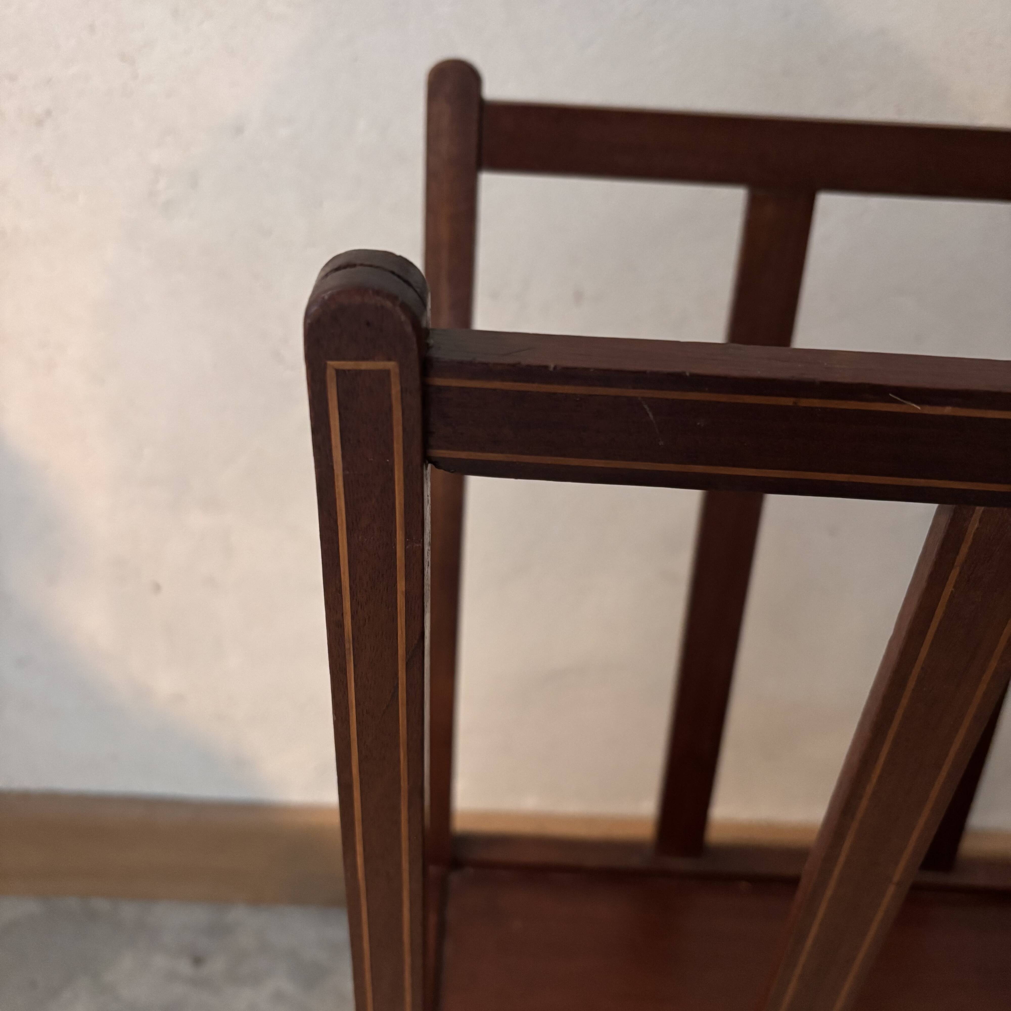 Mahogany magazine rack