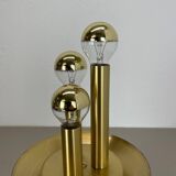Large Hollywood Regency brass globe table lamp, Italy 1970s
