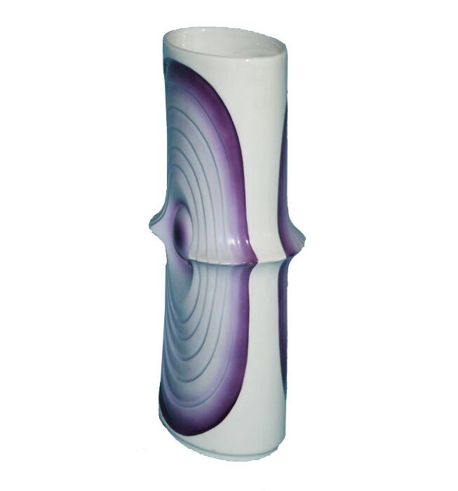 Vintage Vase • Swing • Purple Eye • Royal Porzellan • Op Art • 1970