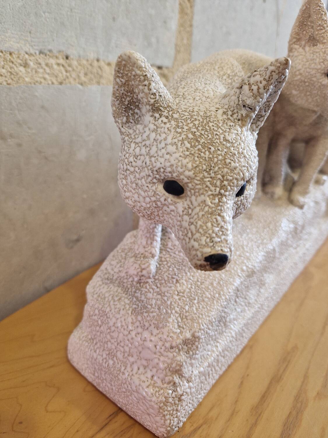 Vinsare Sèvres Ceramic Fox Pair