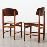 Borge Mogensen Pair of 122 Dining Chairs for Soborg Denmark 1951