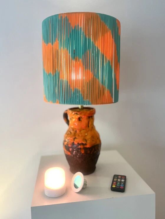 Wireless vase lamp from West German Pottery – Fat Lava jug | Pop Weave Collection
