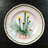 Provencal plate decoration yellow thistles