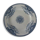 Flat plate Terre De Fer L G Sarreguemines ? blue décor
