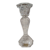 Bougeoir hexagonal en cristal de Bohême vintage —