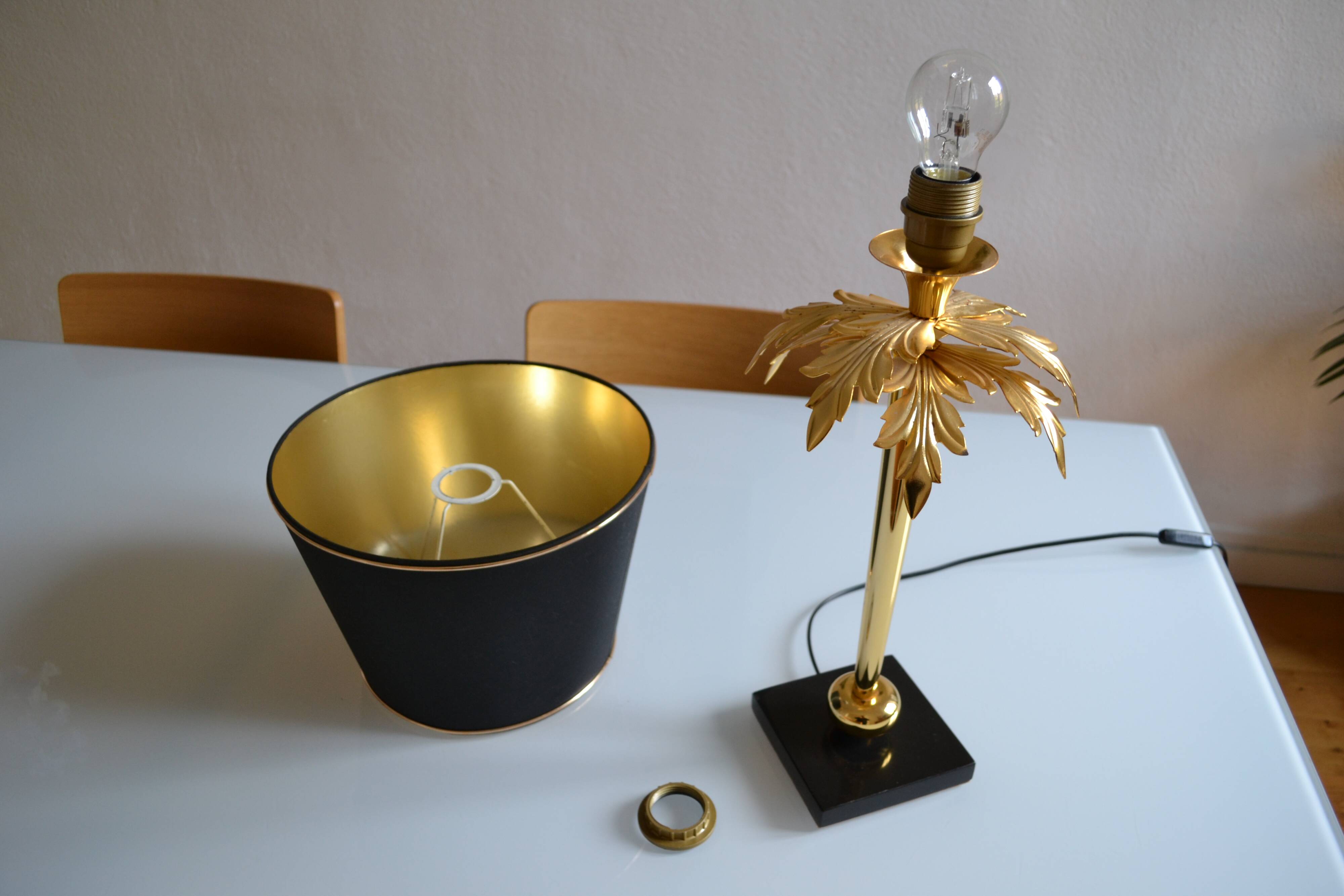 “Palm tree” lamp chandelier Deknudt Belgium