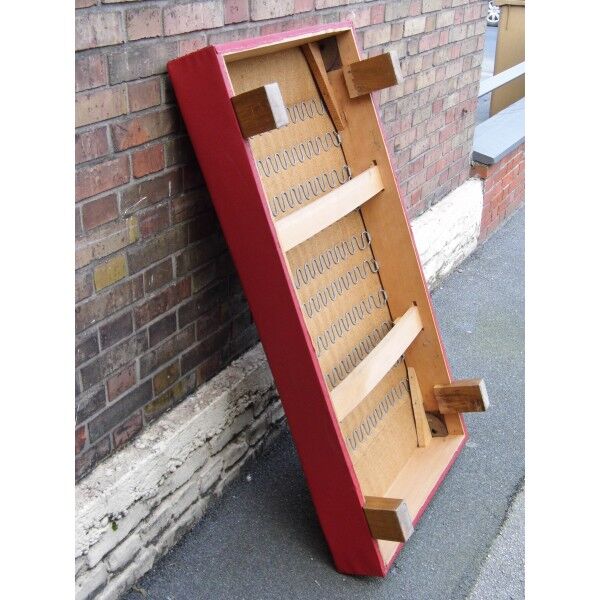 Meridienne vintage bench seat years 50 60 skai Red