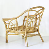 1970s vintage bamboo garden armchair
