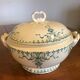Soup-tureen in opaque porcelain from gien "venice"