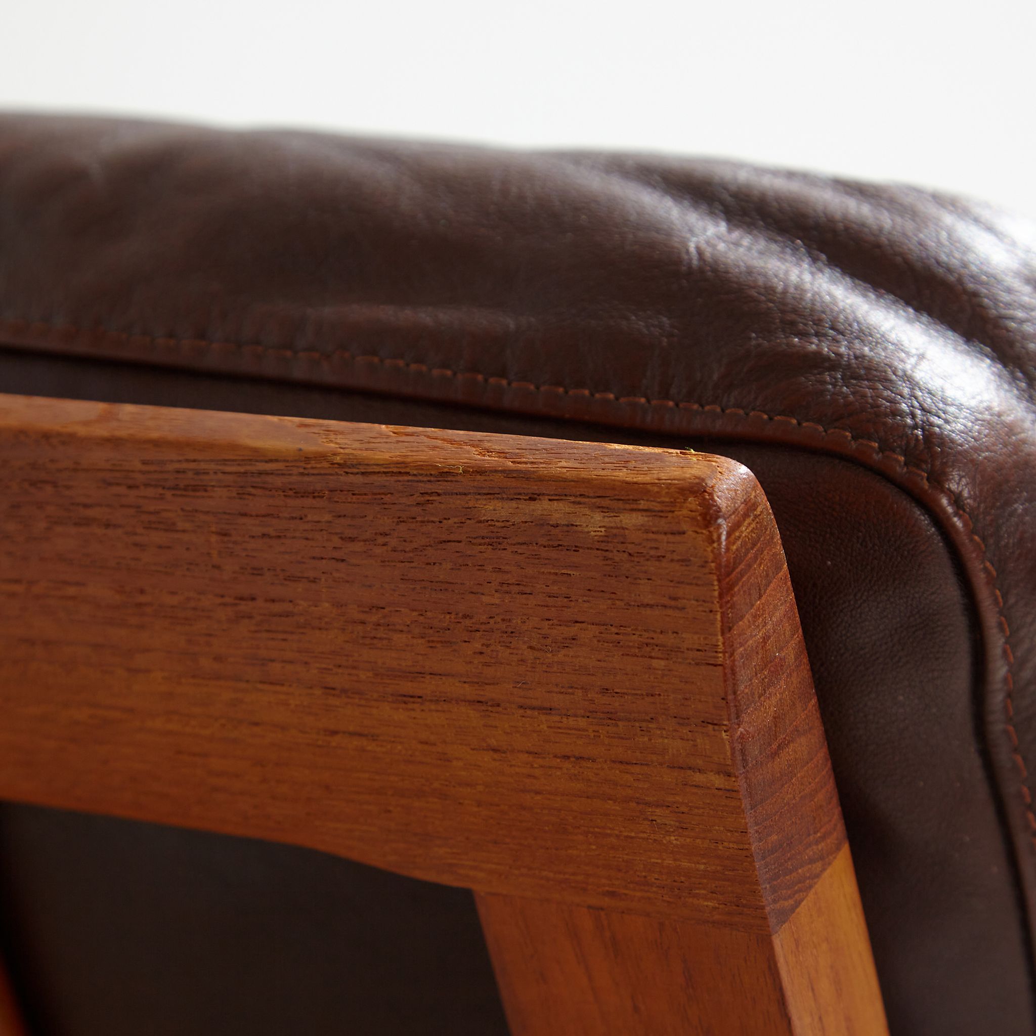 Danish leather sofa set by Arne Wahl Iversen for Komfort