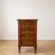 Double bed in Art Deco style with thuya burl wood and two bedside tables.