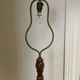 carved wooden floor lamp from the 40s