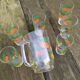 Vintage service to orangeade, carafe and its 6 glasses