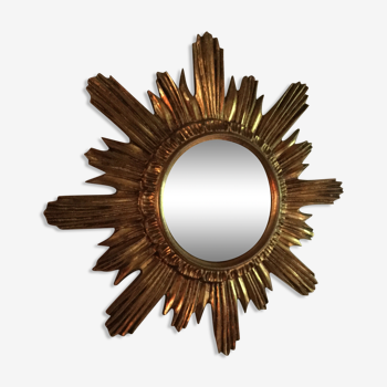 Miroir vintage doré 46x46cm