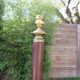 Napoleon III Empire column lamp in bronze and 19th marble