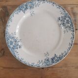 Round serving dish in iron earth