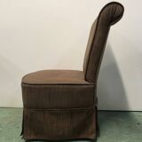 Brown fabric armchair