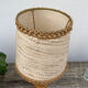 Lampe de chevet en bois et laine 1970