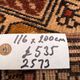 Turkish Milas rug 116x200 cm handmade vintage carpet Ushak 2573