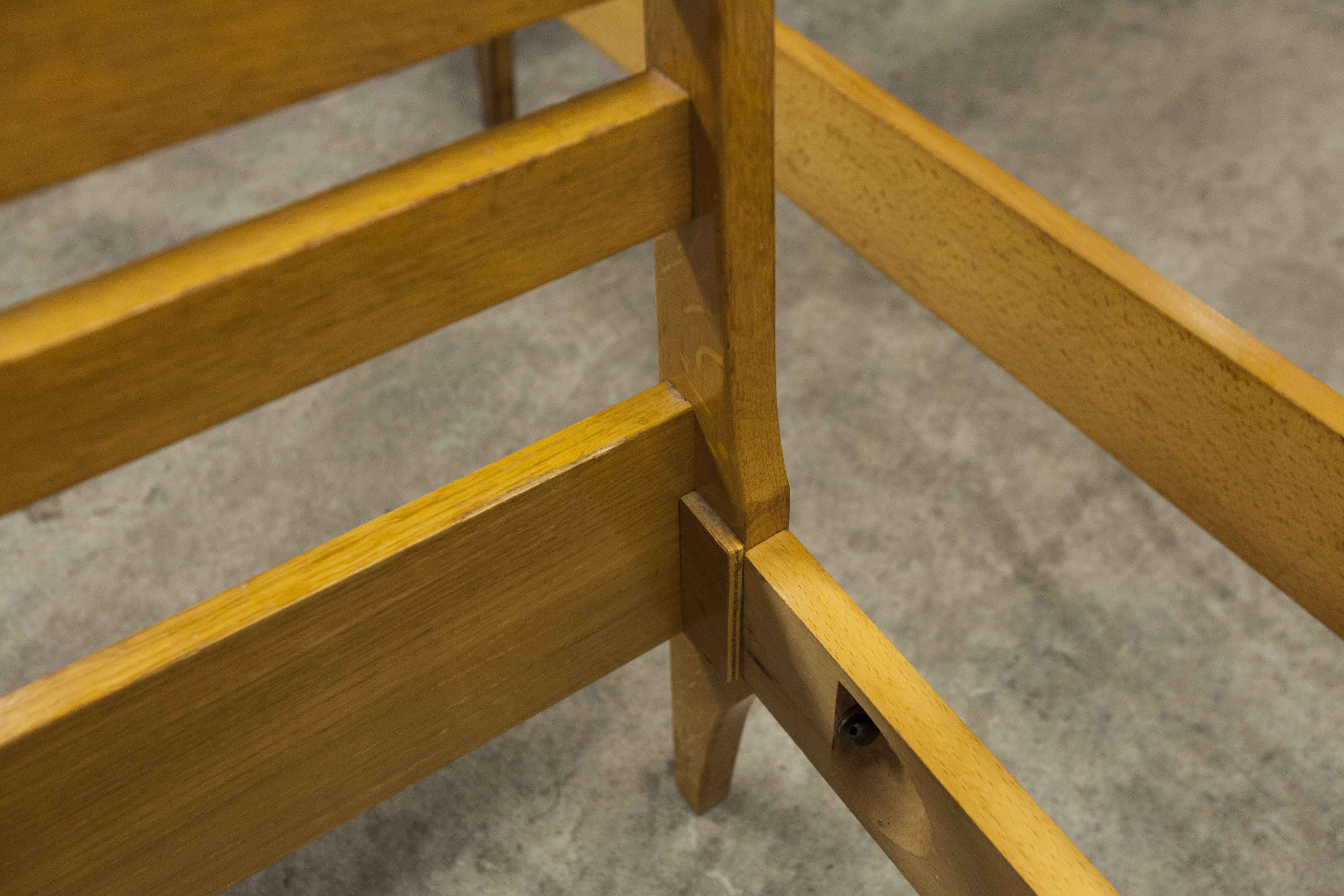 Pair of 1960 Scandinavian twin beds in solid beech