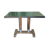 Art deco wood and metal bistro table