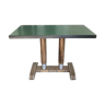 Art deco wood and metal bistro table