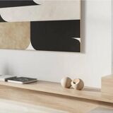 Table lamp or wall lamp in sand color made of ceramic, contemporary work.