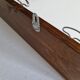 Portemanteau mural, quatre patères vintage, en acier et bois, 90 cm