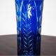 Blue crystal vase, Poland, 1960s