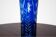 Vase en cristal bleu, Pologne, années 1960
