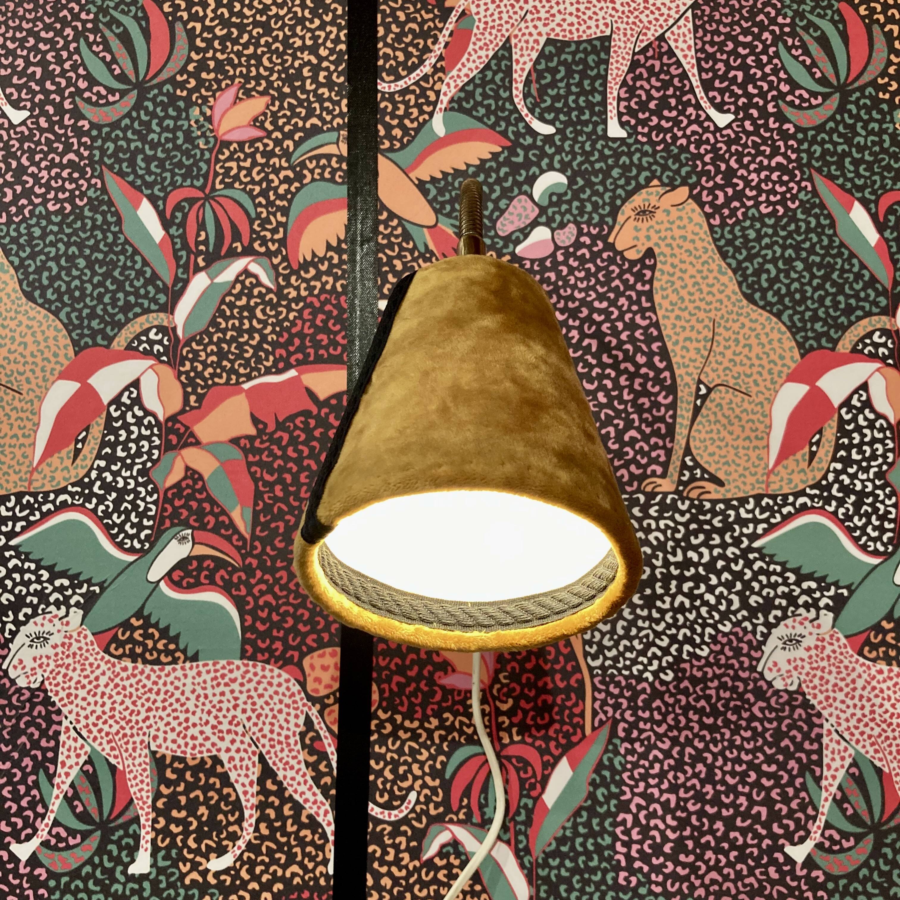 Pair of modular wall lights, Scandinavian design, 1950s.