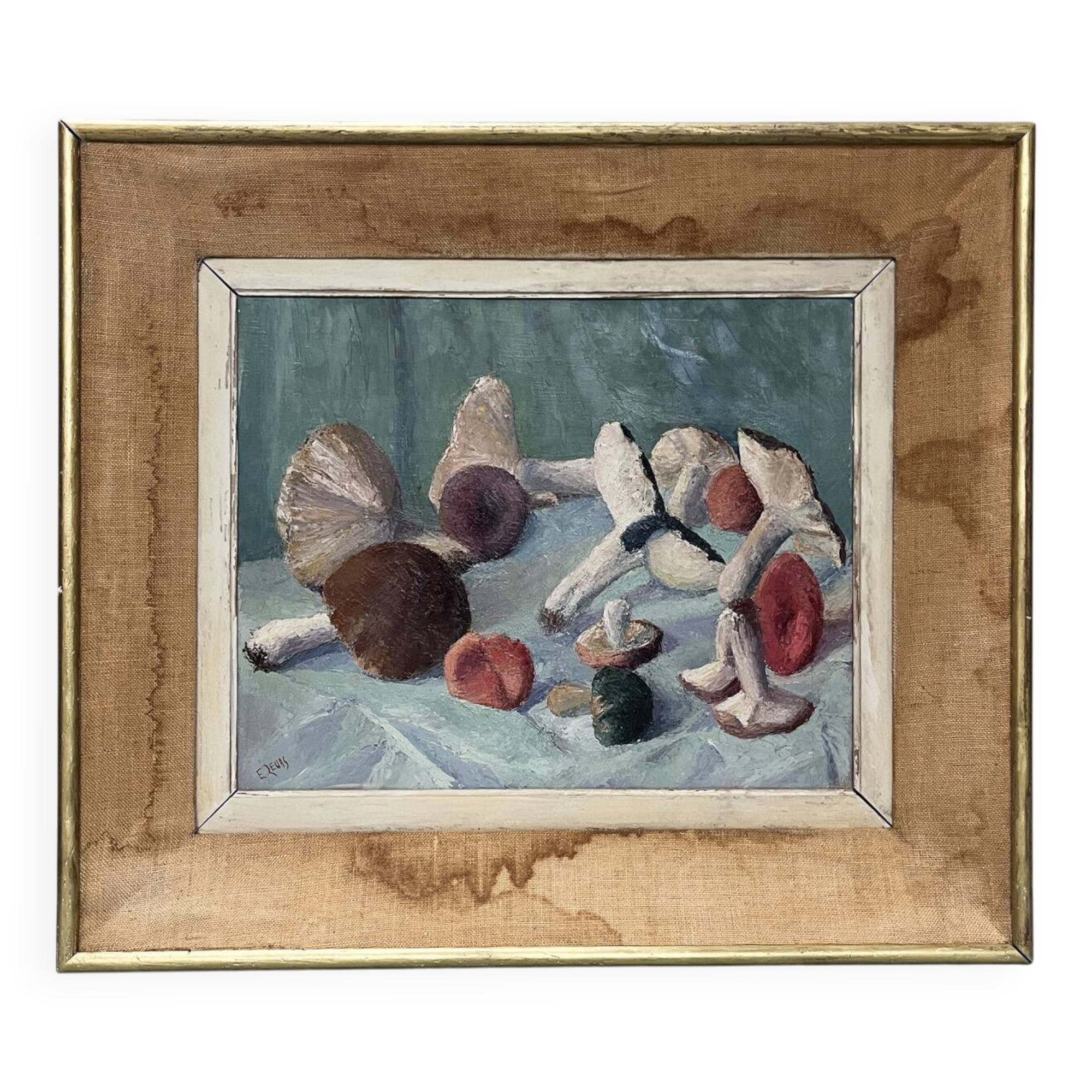 Tableau 30's "The Mushrooms" signed E.LEAS