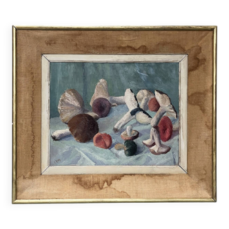 Tableau 30's "The Mushrooms" signed E.LEAS