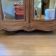 Louis XV Rocaille cabinet in walnut with bevelled mirrors