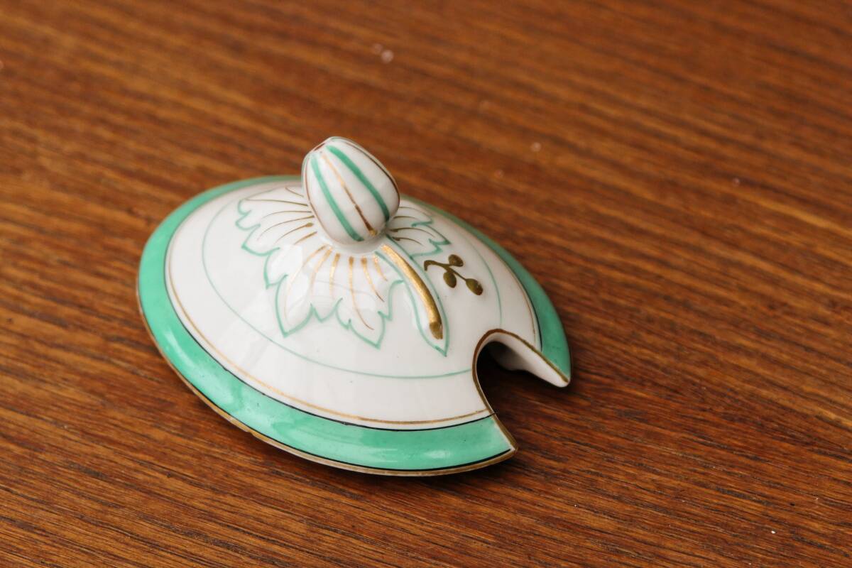 Antique mustard pot in Paris porcelain