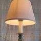 Table lamp in tin, candlestick shape - mid 20th century.