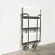 Vintage German folding service trolley with 3 shelves, 1970s.