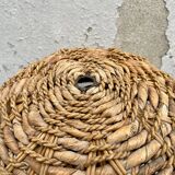 Vintage rattan tropical floor lamp