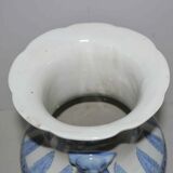 Vase or asian potiche pattern koi carps early xxth