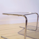 Smoked glass and chrome metal sofa tip