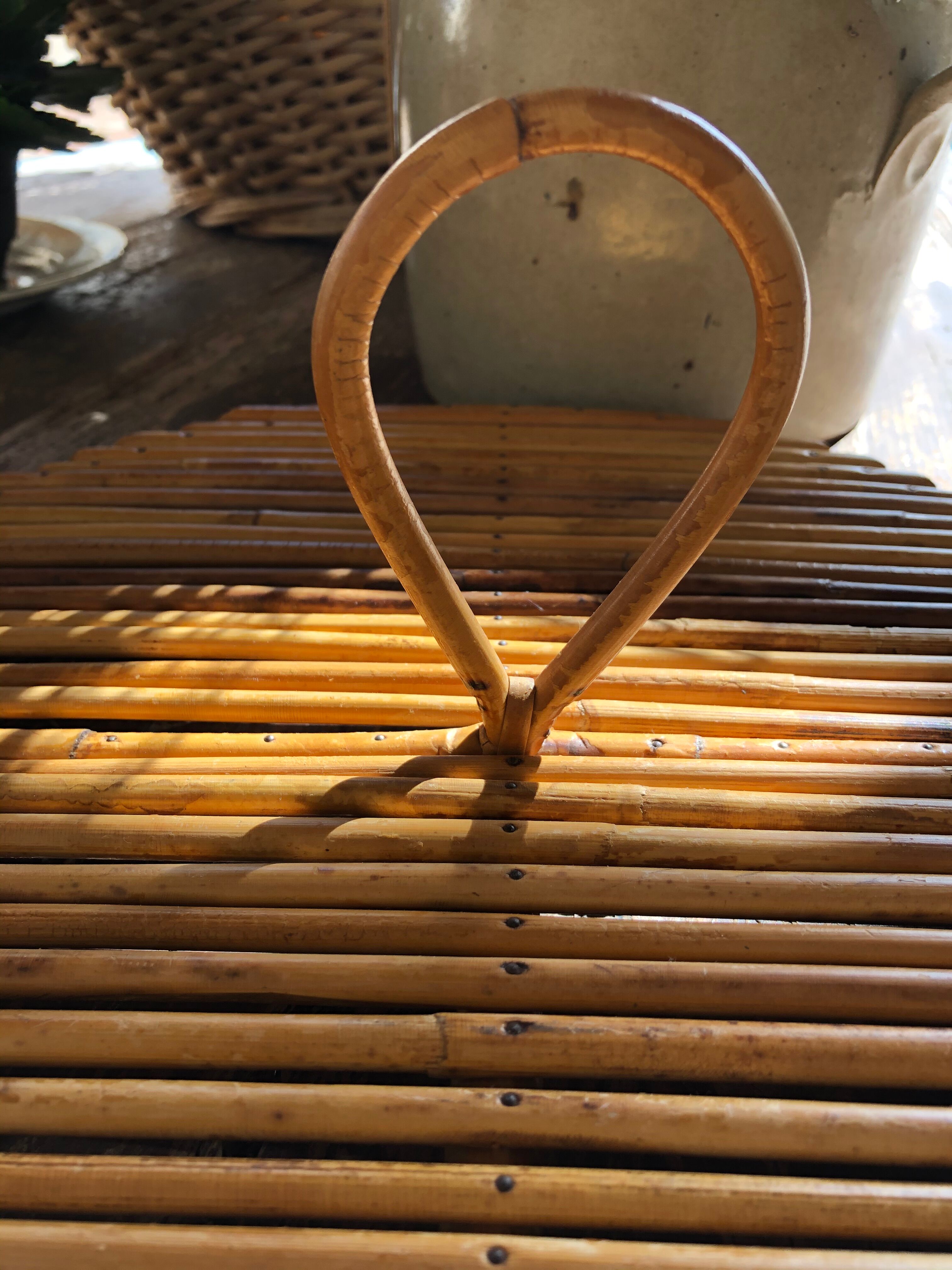 Rattan cheese platter