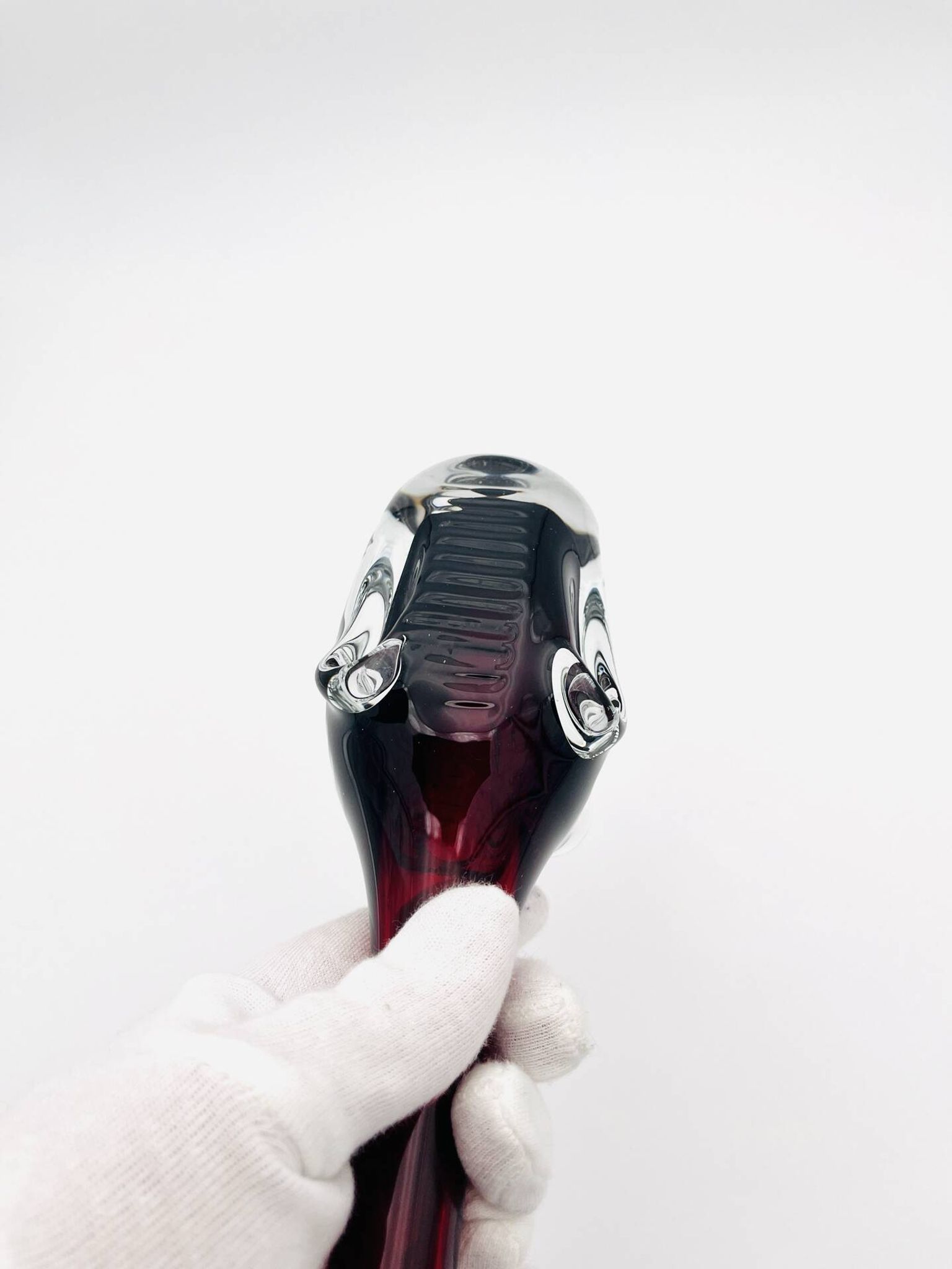Vase Bo Borgström Åseda Glassworks Jack in the Pulpit Red 31cm 1960