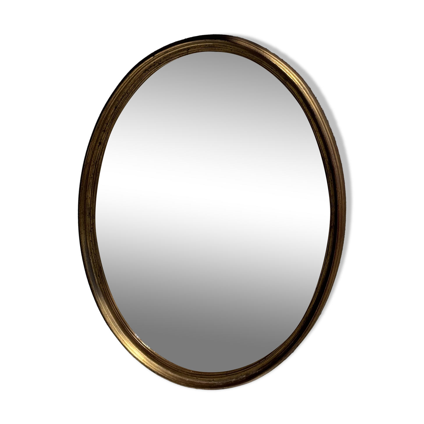 Classic gold oval mirror 42x32