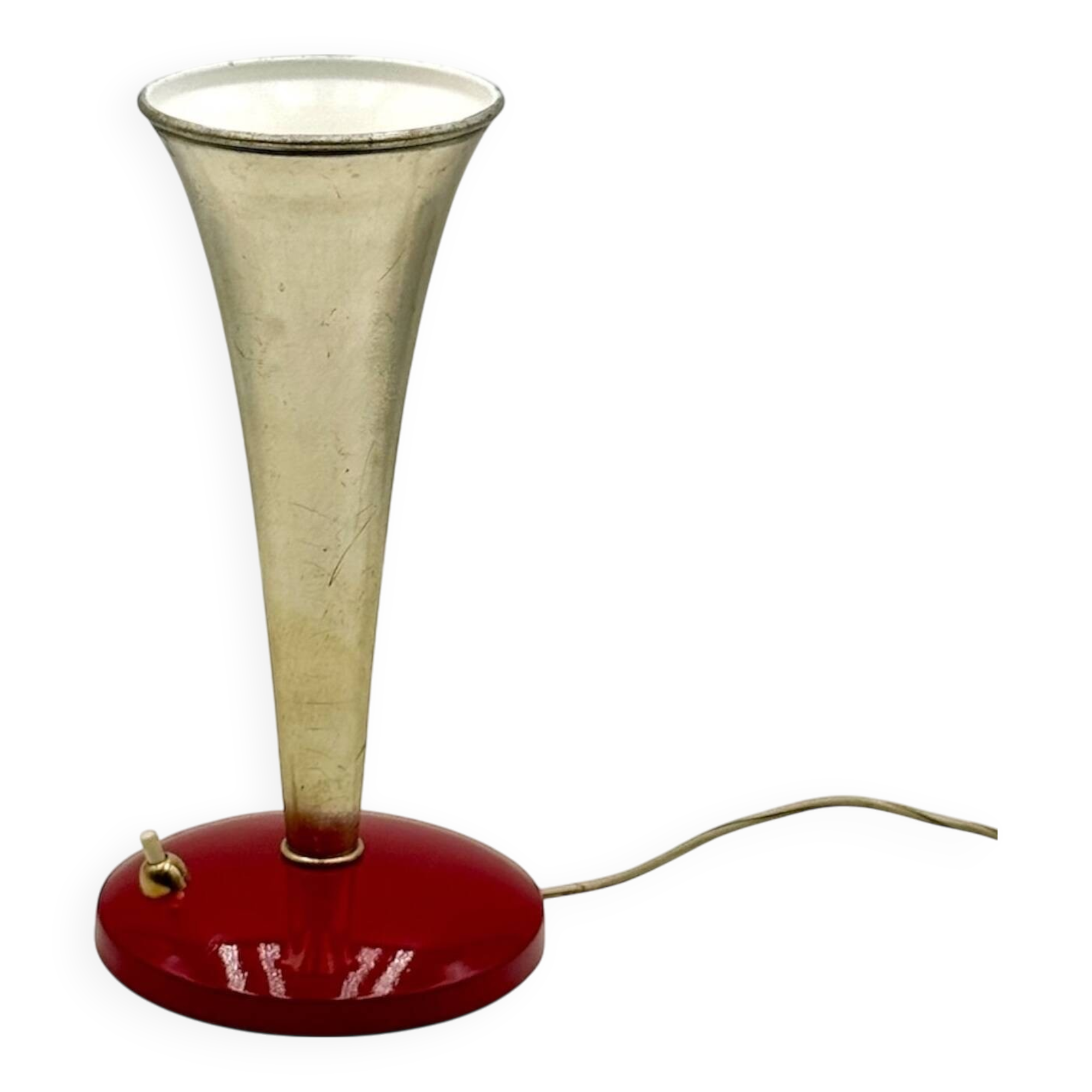 Vintage Mid Century Metal Cone Lamp 'Ministero' Made in Italy 1960s